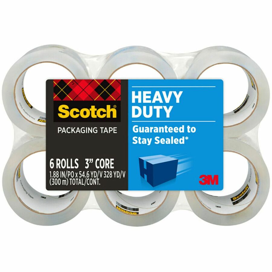 3M Scotch Heavy Duty Packing Tape 50mm x 66m (6-Pack)
