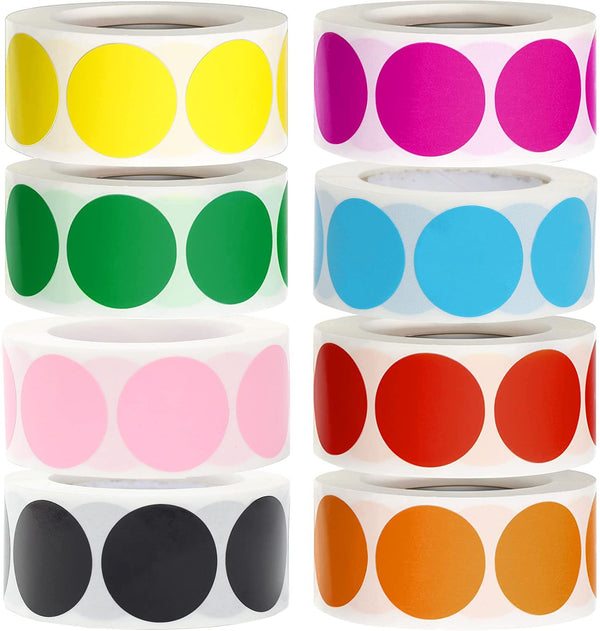 Round Colour-Code Dots 19mm Assorted (1280)