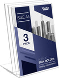 Numai Essentials Acrylic A4 Slanted Sign Holder — L-Shape