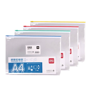 Zip Bag A4 Clear — Plastic (50-Pack)