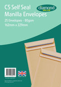 Numai Essentials C5 Manilla Envelopes Self-Seal (250-Pack)