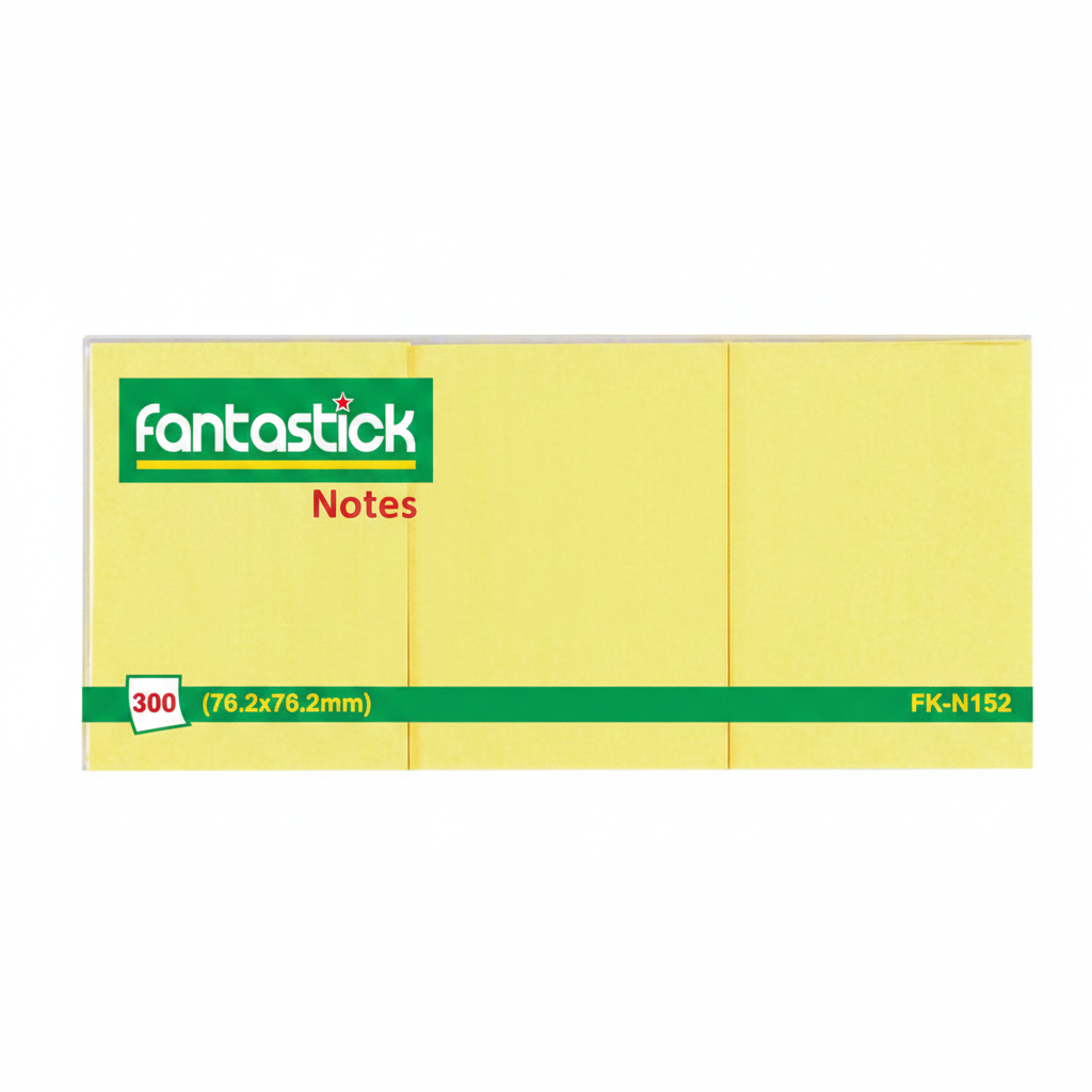 Fantastick Stick Notes 1.5*2 inch Yellow FK-N152 - 12Pads /Packet