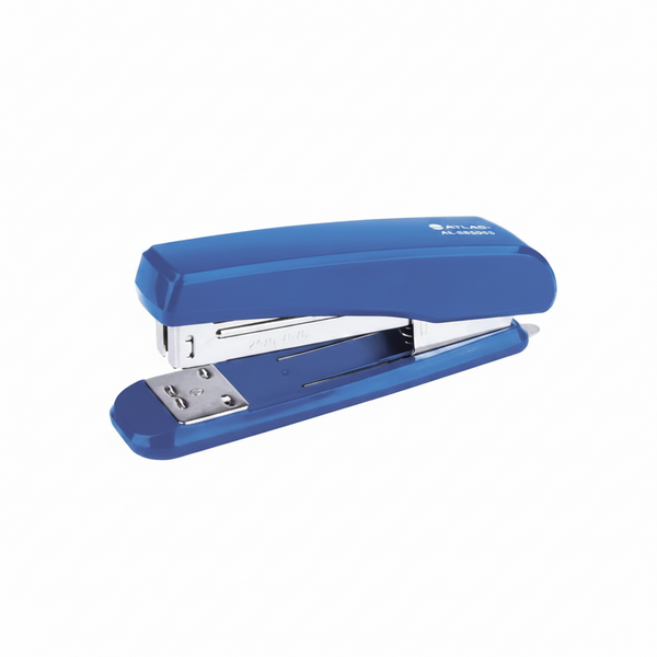 Atlas Half Strip Metal Stapler with Staple Remover, Straight Design, Blue AS-SR5085-BE