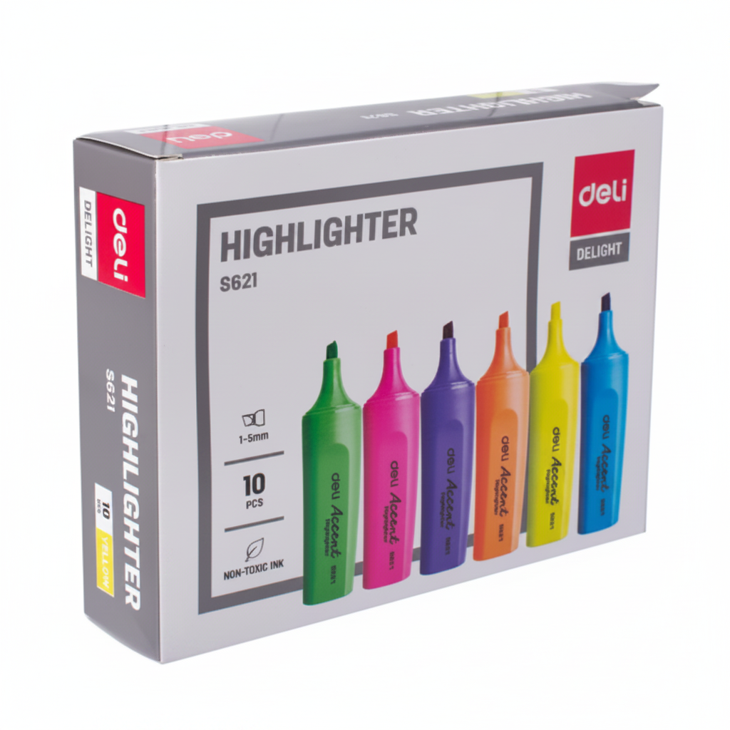 ES621  Highlighter – Chisel Tip (1-5mm) | Bright Fluorescent Ink