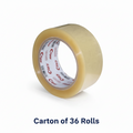 Clipp CP-TP-48X100T Packaging Tape, 48 mm × 100 yd, Transparent – Carton of 36 Rolls