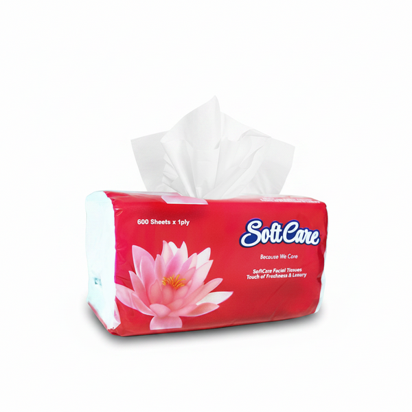 FACIAL TISSUE SOFT CARE NYLON 600 SHEETS