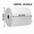 THERMAL PAPER CASH ROLL 65GRAMS 80MM CARTON /50ROLL