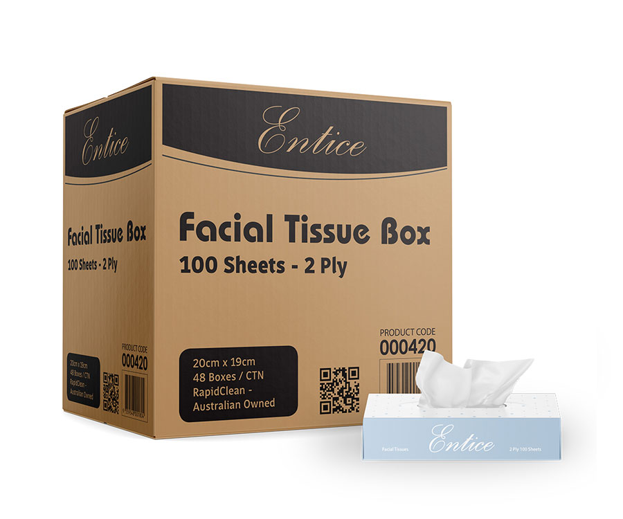 Numai Essentials Facial Tissues Box 100 Sheets (30 Boxes)