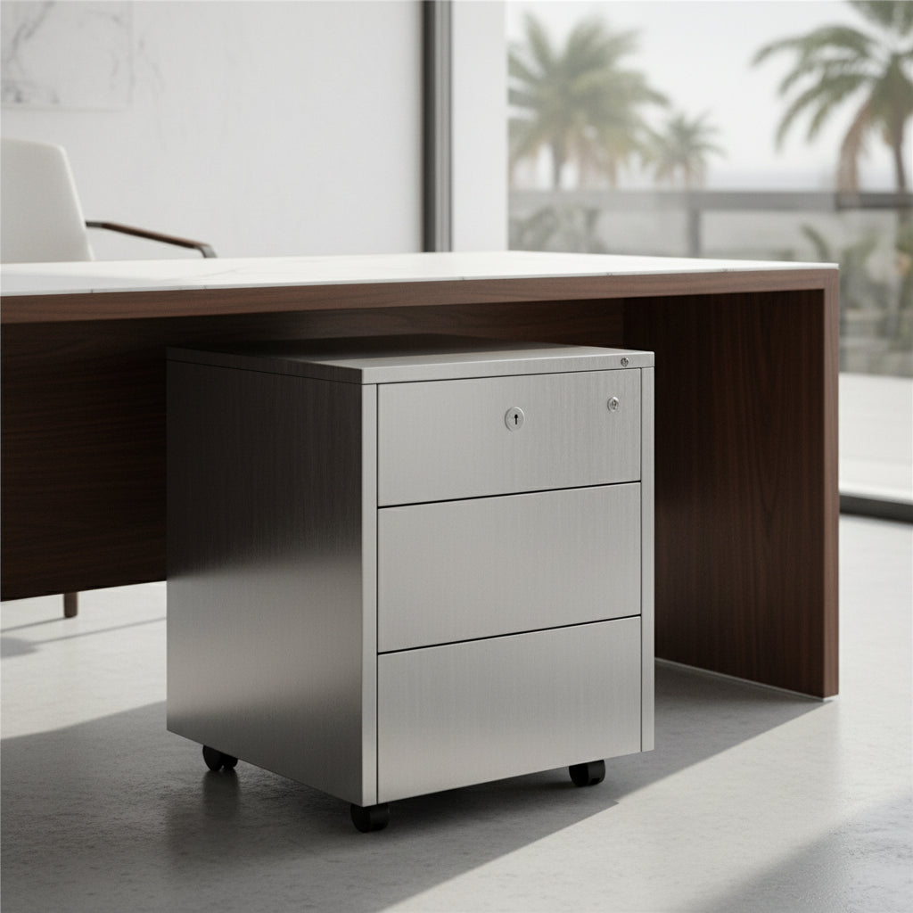 3-Drawer Mobile Pedestal Filing Cabinet